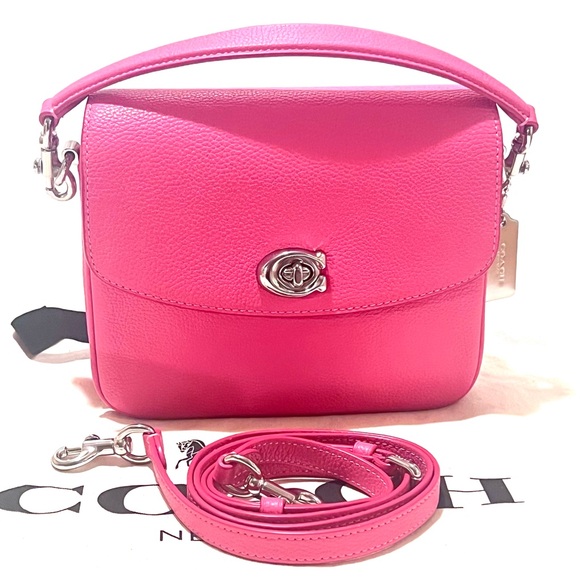 Coach Handbags - COACH Polished Pebble Leather Cassie Crossbody 19 Petunia